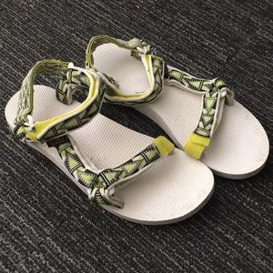 TEVA Sandals white and green
